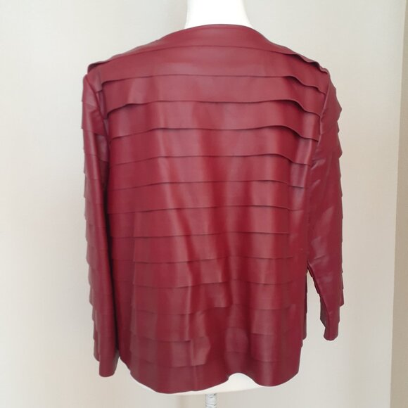 Lafayette 148 Leather Tiered Jacket - Picture 4 of 14